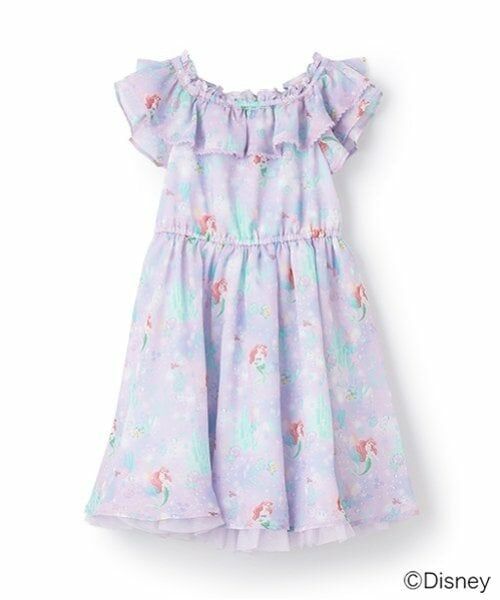 mezzo piano / メゾピアノ ミニ丈・ひざ丈ワンピース | 【Disneyアリエル】総柄ワンピース | 詳細1