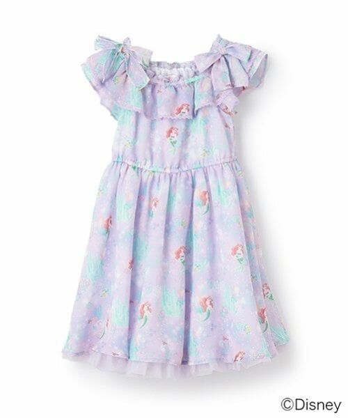 mezzo piano / メゾピアノ ミニ丈・ひざ丈ワンピース | 【Disneyアリエル】総柄ワンピース | 詳細12