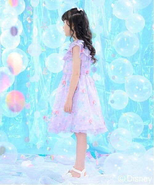 mezzo piano / メゾピアノ ミニ丈・ひざ丈ワンピース | 【Disneyアリエル】総柄ワンピース | 詳細15