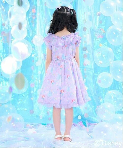 mezzo piano / メゾピアノ ミニ丈・ひざ丈ワンピース | 【Disneyアリエル】総柄ワンピース | 詳細16