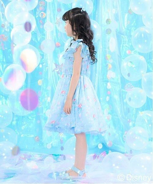 mezzo piano / メゾピアノ ミニ丈・ひざ丈ワンピース | 【Disneyアリエル】総柄ワンピース | 詳細19