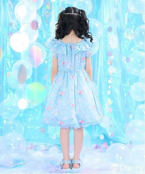 mezzo piano / メゾピアノ ミニ丈・ひざ丈ワンピース | 【Disneyアリエル】総柄ワンピース | 詳細20