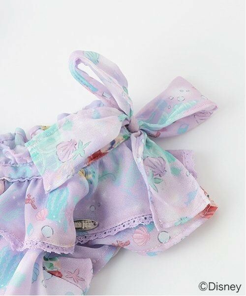 mezzo piano / メゾピアノ ミニ丈・ひざ丈ワンピース | 【Disneyアリエル】総柄ワンピース | 詳細4