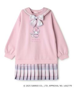 mezzo piano / メゾピアノ ミニ丈・ひざ丈ワンピース | 【マイメロディ/クロミ】裾プリーツ　2wayセーラーワンピース