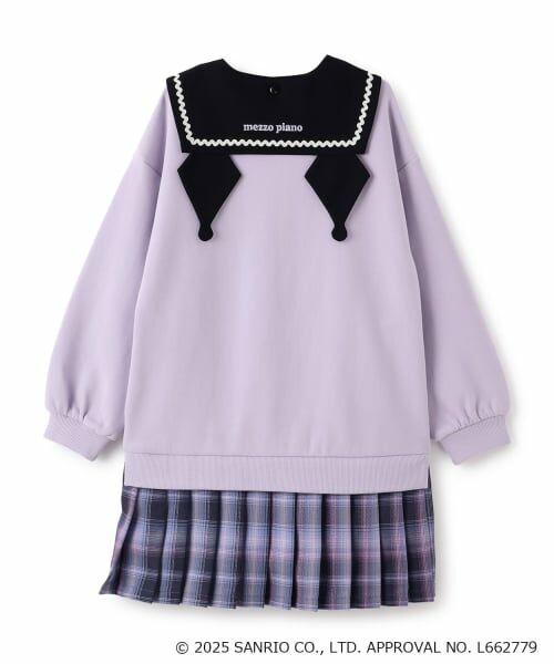 mezzo piano / メゾピアノ ミニ丈・ひざ丈ワンピース | 【マイメロディ/クロミ】裾プリーツ　2wayセーラーワンピース | 詳細1