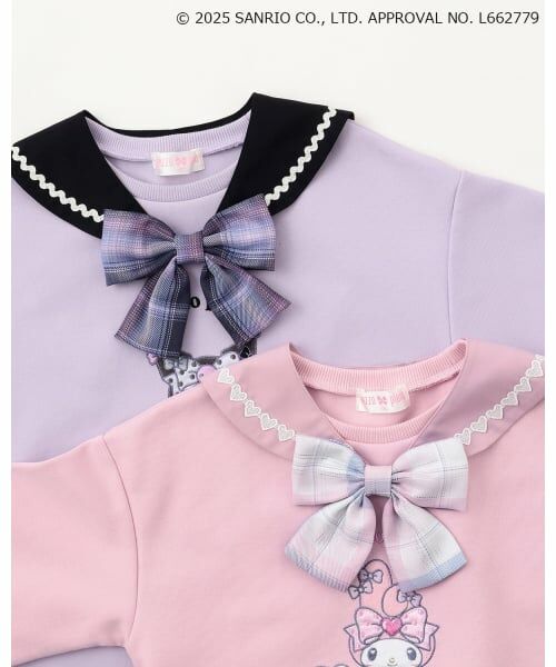 mezzo piano / メゾピアノ ミニ丈・ひざ丈ワンピース | 【マイメロディ/クロミ】裾プリーツ　2wayセーラーワンピース | 詳細12