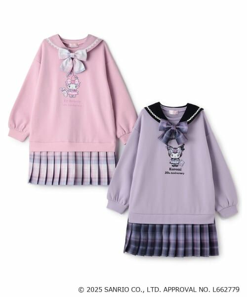 mezzo piano / メゾピアノ ミニ丈・ひざ丈ワンピース | 【マイメロディ/クロミ】裾プリーツ　2wayセーラーワンピース | 詳細17