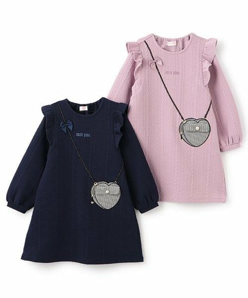 mezzo piano / メゾピアノ ミニ丈・ひざ丈ワンピース | ★キルトジャガード　ハートポシェット風ワンピース | 詳細10