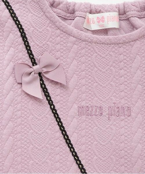 mezzo piano / メゾピアノ ミニ丈・ひざ丈ワンピース | ★キルトジャガード　ハートポシェット風ワンピース | 詳細3