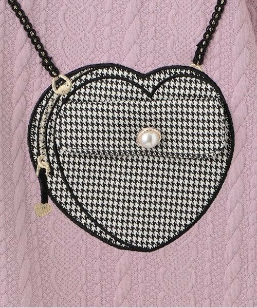 mezzo piano / メゾピアノ ミニ丈・ひざ丈ワンピース | ★キルトジャガード　ハートポシェット風ワンピース | 詳細5