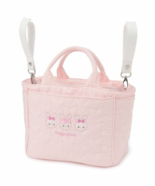 mezzo piano / メゾピアノ ママバッグ・収納ポーチ | 【メゾピアノママ】ウサギアップリケ2wayトートバッグ | 詳細2