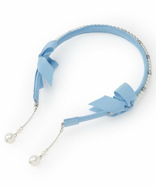 mezzo piano / メゾピアノ カチューシャ・カチューム・その他 | チャームつき　パールカチューシャ（ブルー）