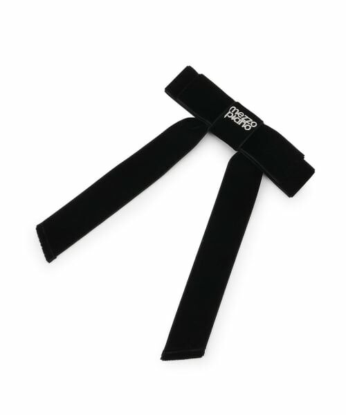 mezzo piano / メゾピアノ ヘアピン | ベロアリボン　ヘアクリップ（黒）