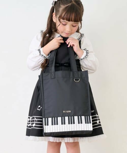 mezzo piano / メゾピアノ トートバッグ | ピアノ　トートバッグ（黒）