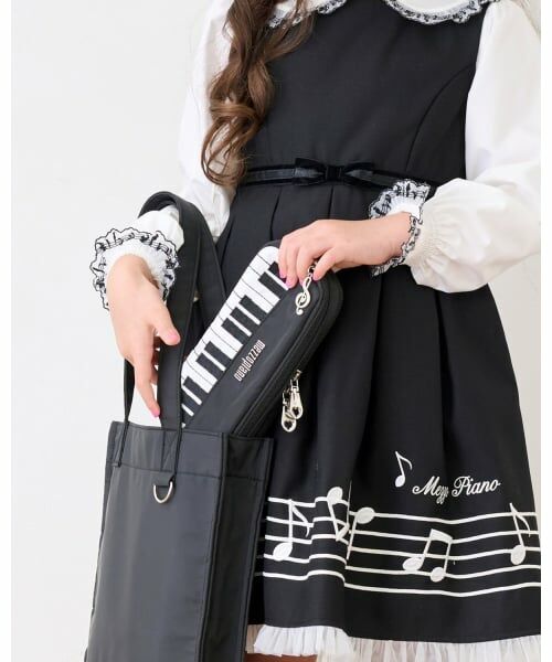 mezzo piano / メゾピアノ ポーチ | ピアノ　ペンポーチ（黒）