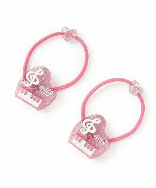 mezzo piano / メゾピアノ ヘアゴム・シュシュ | ピアノ　ヘアポニー2個セット（ピンク）