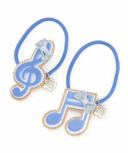 mezzo piano / メゾピアノ ヘアゴム・シュシュ | 音符ヘアポニー2個セット（サックス）