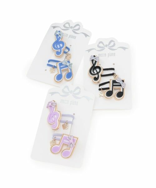 mezzo piano / メゾピアノ ヘアゴム・シュシュ | 音符ヘアポニー2個セット | 詳細3