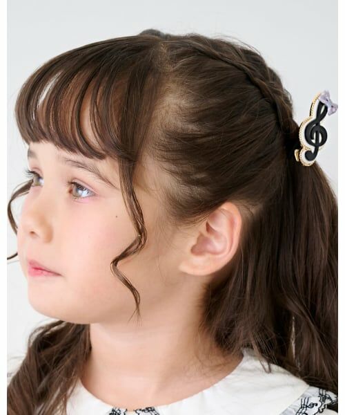mezzo piano / メゾピアノ ヘアゴム・シュシュ | 音符ヘアポニー2個セット（黒）