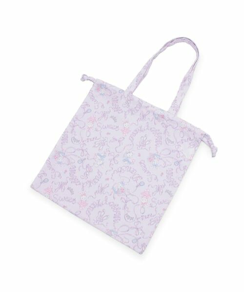 mezzo piano / メゾピアノ トートバッグ | 【バレエ】ウサギバレエ柄裏メッシュお着替え用巾着 | 詳細1