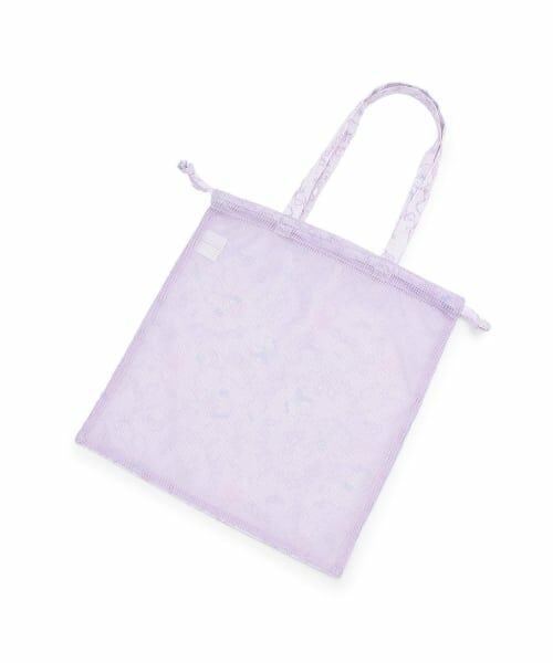 mezzo piano / メゾピアノ トートバッグ | 【バレエ】ウサギバレエ柄裏メッシュお着替え用巾着（ラベンダー）