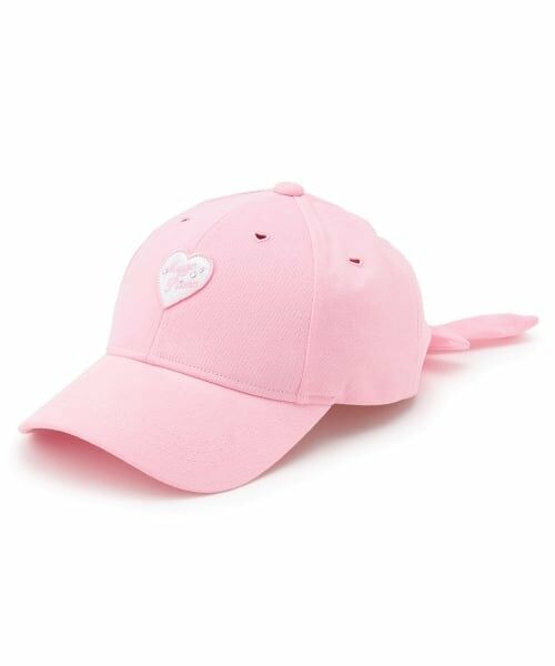 mezzo piano / メゾピアノ キャップ | ハートワッペン　キャップ（ライト ピンク）