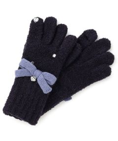 mezzo piano / メゾピアノ 手袋 | リボン　マシュマロニット　手袋