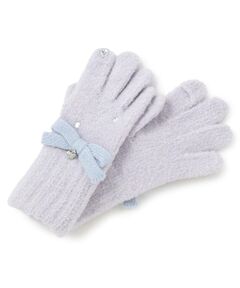 mezzo piano / メゾピアノ 手袋 | リボン　マシュマロニット　手袋