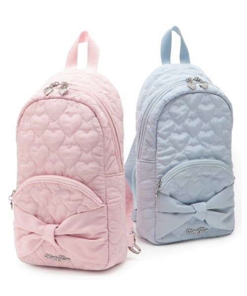 mezzo piano / メゾピアノ メッセンジャーバッグ・ウエストポーチ | ハートキルト2wayボディバッグ | 詳細9