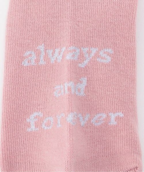 mezzo piano / メゾピアノ ソックス | ロゴ刺しゅうラインリブ　ハイソックス | 詳細2