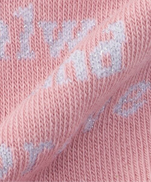 mezzo piano / メゾピアノ ソックス | ロゴ刺しゅうラインリブ　ハイソックス | 詳細4