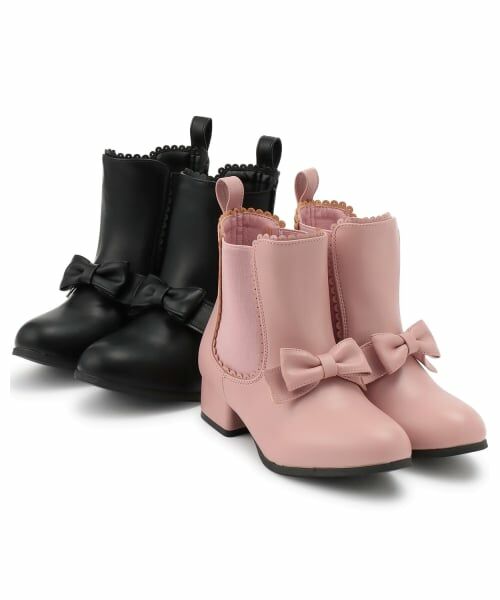 mezzo piano / メゾピアノ ブーツ(ショート丈) | リボン サイドゴアブーツ | 詳細5