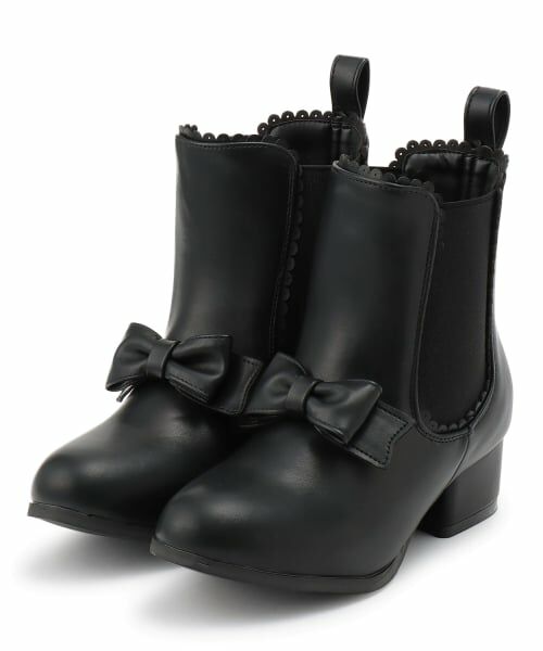 mezzo piano / メゾピアノ ブーツ(ショート丈) | リボン サイドゴアブーツ | 詳細7