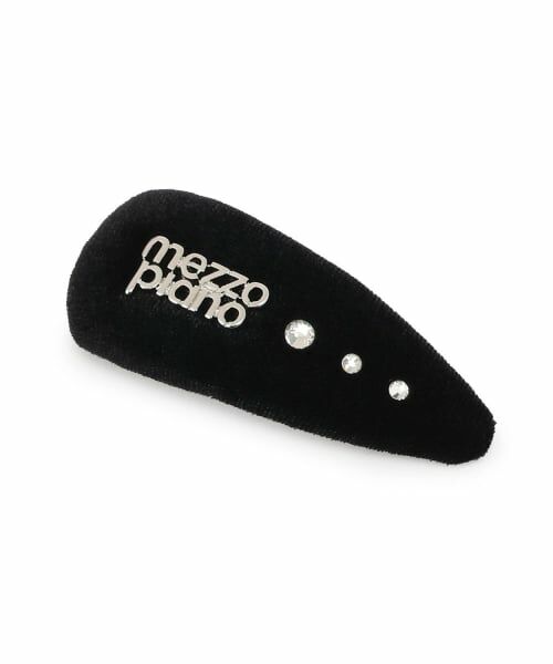 mezzo piano / メゾピアノ ヘアピン | メゾピアノロゴつき　ヘアクリップ（黒）