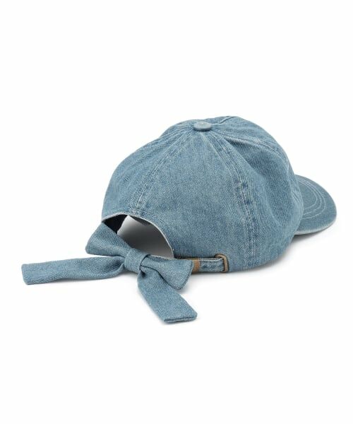 mezzo piano / メゾピアノ キャップ | ラインストーンリボン　デニムキャップ | 詳細1