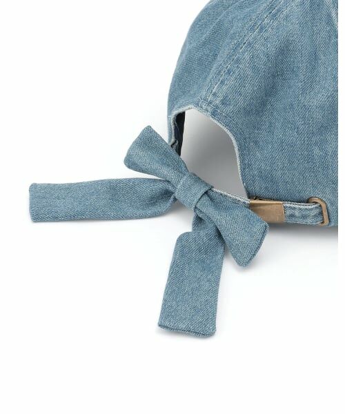 mezzo piano / メゾピアノ キャップ | ラインストーンリボン　デニムキャップ | 詳細3