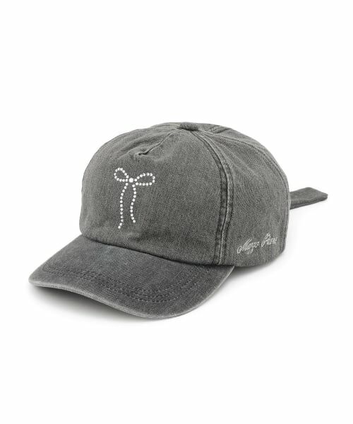 mezzo piano / メゾピアノ キャップ | ラインストーンリボン　デニムキャップ | 詳細8