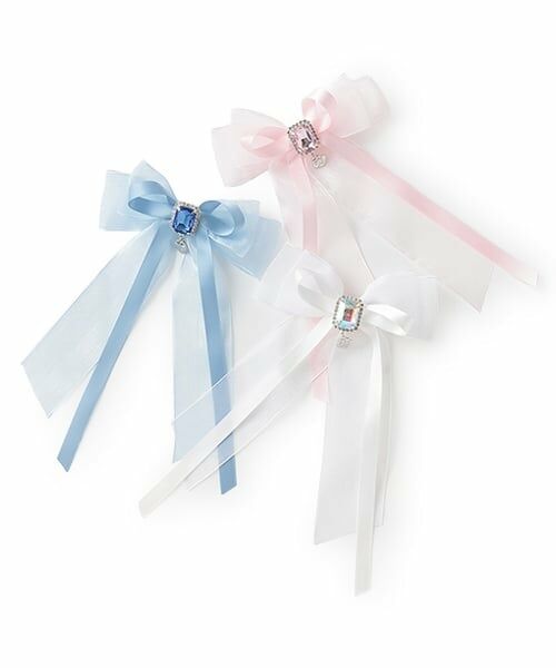 mezzo piano / メゾピアノ ヘアピン | サテンオーガンジーリボン　ヘアクリップ | 詳細5