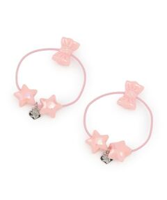 mezzo piano / メゾピアノ ヘアゴム・シュシュ | リボン＆星　ヘアポニー2個セット