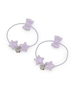 mezzo piano / メゾピアノ ヘアゴム・シュシュ | リボン＆星　ヘアポニー2個セット