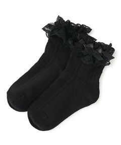 mezzo piano / メゾピアノ ソックス | 定番サテンリボンソックス