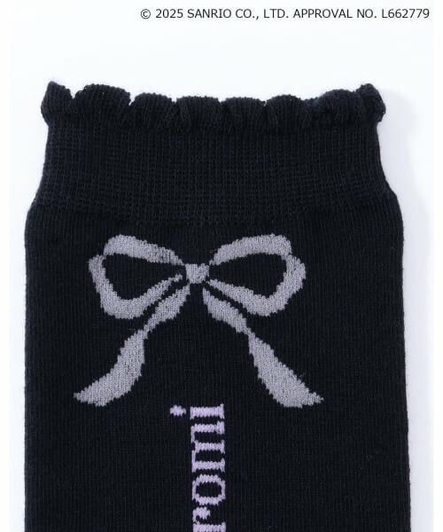 mezzo piano / メゾピアノ ソックス | 【マイメロディ/クロミ】ロゴ　ハイソックス | 詳細1