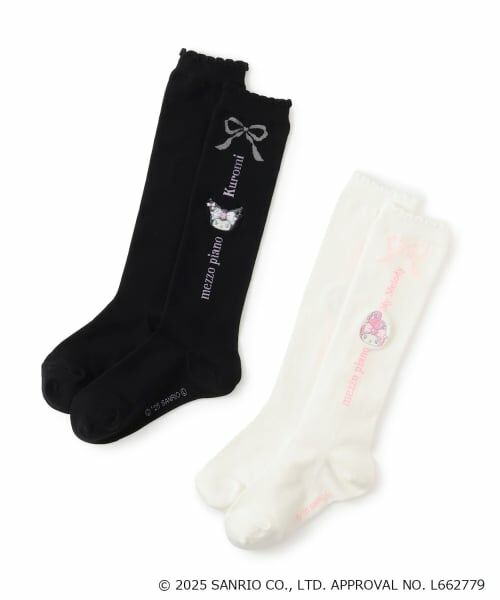 mezzo piano / メゾピアノ ソックス | 【マイメロディ/クロミ】ロゴ　ハイソックス | 詳細7
