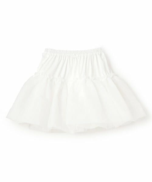 mezzo piano / メゾピアノ ミニ・ひざ丈スカート | パニエ(オフ ホワイト)