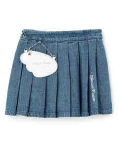 mezzo piano / メゾピアノ ショート・ハーフ・半端丈パンツ | エンジェルポーチつき　チェック・デニム　プリーツスカパン