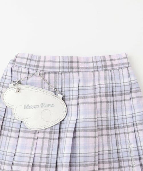 mezzo piano / メゾピアノ ショート・ハーフ・半端丈パンツ | エンジェルポーチつき　チェック・デニム　プリーツスカパン | 詳細2