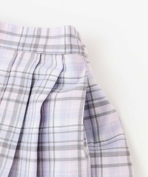 mezzo piano / メゾピアノ ショート・ハーフ・半端丈パンツ | エンジェルポーチつき　チェック・デニム　プリーツスカパン | 詳細4