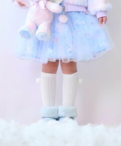 mezzo piano / メゾピアノ ミニ・ひざ丈スカート | マジカル柄チュールスカート