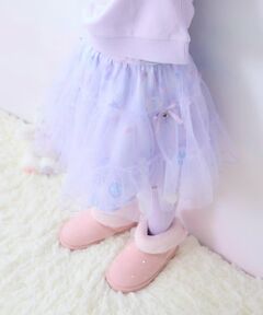 mezzo piano / メゾピアノ ミニ・ひざ丈スカート | マジカル柄チュールスカート