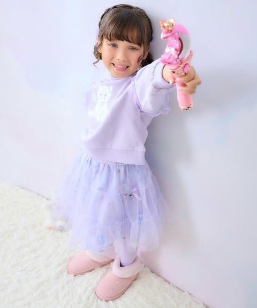 mezzo piano / メゾピアノ ミニ・ひざ丈スカート | マジカル柄チュールスカート | 詳細15